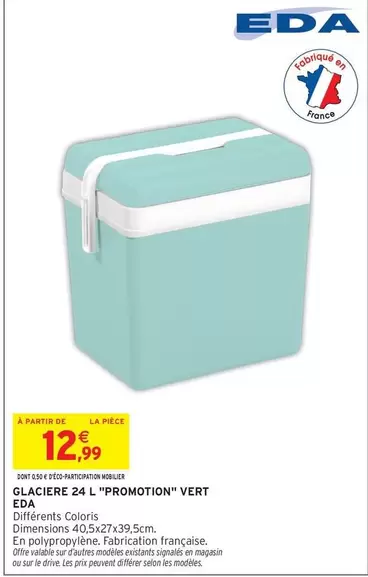 Eda - Glaciere 24 "promotion" Vert offre à 12,99€ sur Intermarché Contact