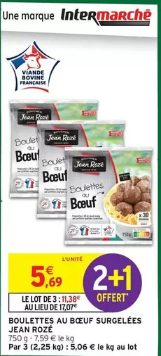 Boucher - Boulettes Au Bœuf Surgelées offre à 5,69€ sur Intermarché Contact
