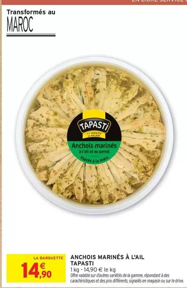 Anchois Marinés À L'ail offre à 14,9€ sur Intermarché Contact