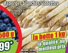 Asperges Blanches / Violettes offre sur Norma