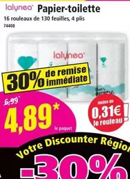 Lalynea - Papier-toilette offre à 4,89€ sur Norma