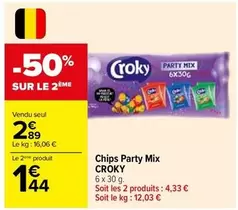 Croky - Chips Party Mix offre à 2,89€ sur Carrefour Express