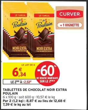 Curver - Tablettes De Chocolat Noir Extra offre à 6,34€ sur Intermarché
