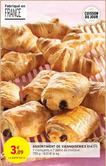 Assortiment De Viennoiseries X14 offre à 3,09€ sur Intermarché