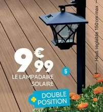 Lampadaire Solaire 2 Positions offre à 9,99€ sur Shopix