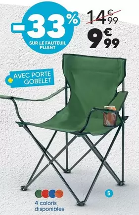 Fauteuil Pliant En Polyester offre à 9,99€ sur Shopix