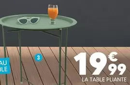 Table D'Appoint Métal Pliante Ronde offre à 19,99€ sur Shopix
