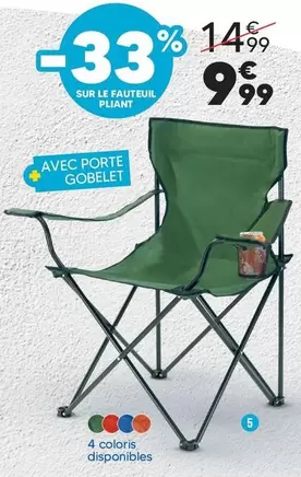 Fauteuil Pliant En Polyester offre à 9,99€ sur Shopix