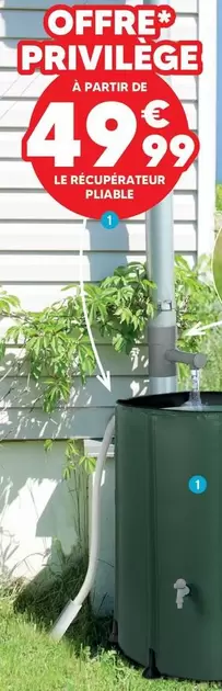 Récupérateur Eau Pliable offre à 49,9€ sur Shopix