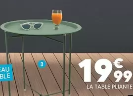 Table D'Appoint Métal Pliante Ronde offre à 19,99€ sur Shopix