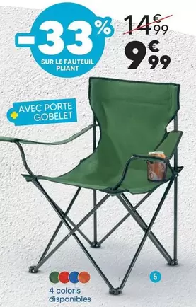 Fauteuil Pliant En Polyester offre à 9,99€ sur Shopix