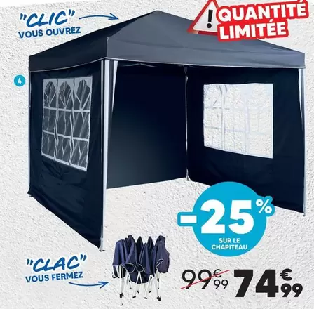 Chapiteau Clic Clac Uni  offre à 74,99€ sur Shopix