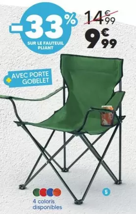 Fauteuil Pliant En Polyester offre à 9,99€ sur Shopix