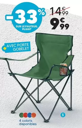 Fauteuil Pliant En Polyester offre à 9,99€ sur Shopix