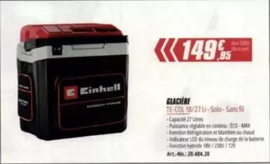 Einhell - Glaciere offre à 149,95€ sur Les Briconautes