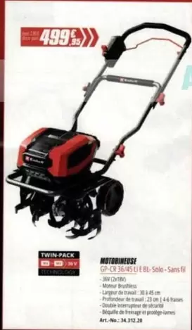 Motobineuse offre à 499,95€ sur Les Briconautes