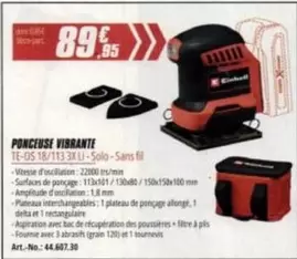 Einhell - Ponceuse Vibrante offre à 89,95€ sur Les Briconautes