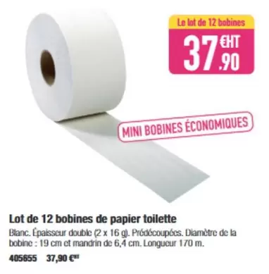 Lot De 12 Bobines De Papier Toilette offre à 37,9€ sur Calipage