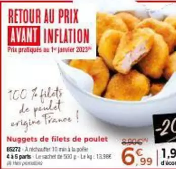 Nuggets De Filets De Poulet offre à 6,99€ sur Maison Thiriet