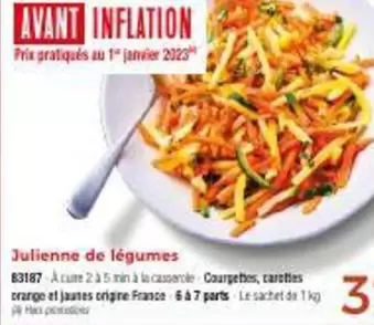 Julienne De Légumes offre à 3€ sur Maison Thiriet