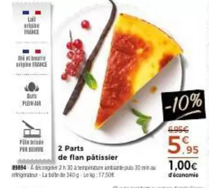 Flan Patissier offre à 5,95€ sur Maison Thiriet