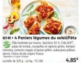 4 Paniers Légumes Du Soleil/ Fêta offre à 4,85€ sur Maison Thiriet