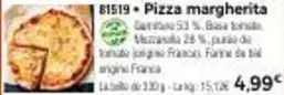 Pizza Margherita offre à 4,99€ sur Maison Thiriet