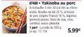 Yakisoba Au Porc offre à 5,99€ sur Maison Thiriet