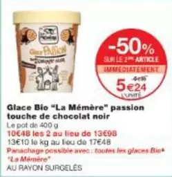 Glace Bio offre à 5,24€ sur Monoprix