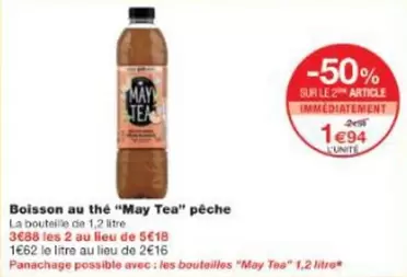 May Tea - Boisson Au The offre à 1,94€ sur Monoprix