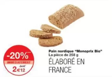 Monoprix - Pain Nordique offre à 2,12€ sur Monoprix