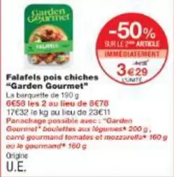 Falafels Pois Chiches offre à 3,29€ sur Monoprix