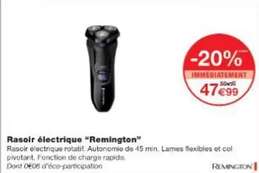 Remington - Rasoir Électrique offre sur Monoprix