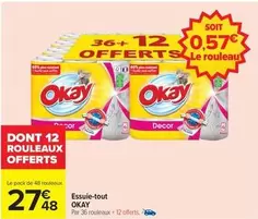 Okay - Essuie-tout offre à 27,48€ sur Carrefour Contact