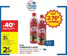 Carrefour - Classic Sirop offre à 3,45€ sur Carrefour Contact