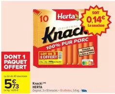 Herta - Knacki offre à 5,73€ sur Carrefour Contact