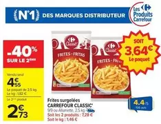 Carrefour - Frites Surgelées Classic offre à 4,55€ sur Carrefour Contact