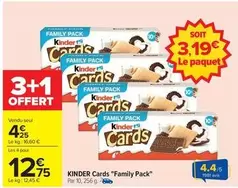 Kinder Cards "family Pack" offre à 4,25€ sur Carrefour Contact