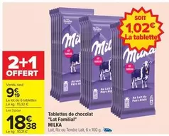 Milka - Tablettes De Chocolat "lot Familial" offre à 9,19€ sur Carrefour Contact