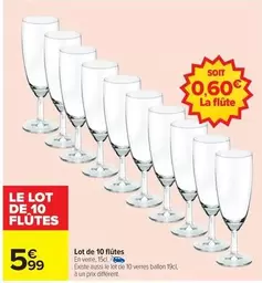 Lot De 10 Flûtes offre à 5,99€ sur Carrefour Contact