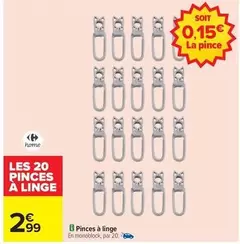 Pinces À Linge offre à 2,99€ sur Carrefour Contact