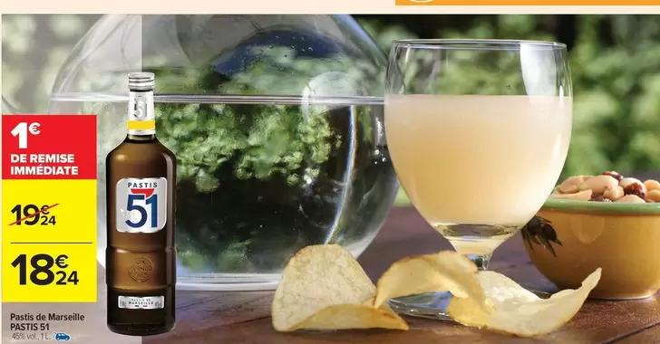 Pastis 51 - Pack De Marseille offre à 18,24€ sur Carrefour Contact