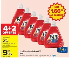Paic - Liquide Vaisselle Excel offre à 2,49€ sur Carrefour City