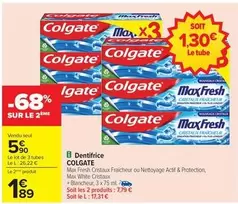 Colgate - Dentifrice offre à 5,9€ sur Carrefour City