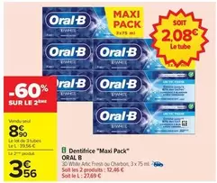 Oral-B - Dentifrice "Maxi Pack" offre à 8,9€ sur Carrefour City
