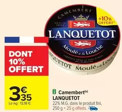 Camembert offre à 3,35€ sur Carrefour City