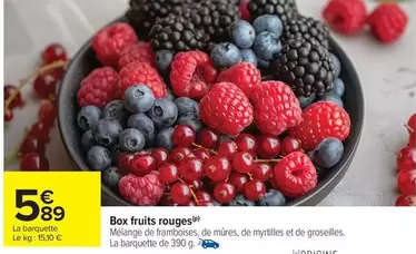 Box Fruits Rouges offre à 5,89€ sur Carrefour City
