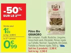 Complet - Pâtes Bio offre à 1,99€ sur Carrefour City