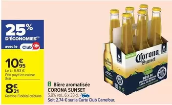 Corona - Bière Aromatisée Sunset offre à 10,95€ sur Carrefour City