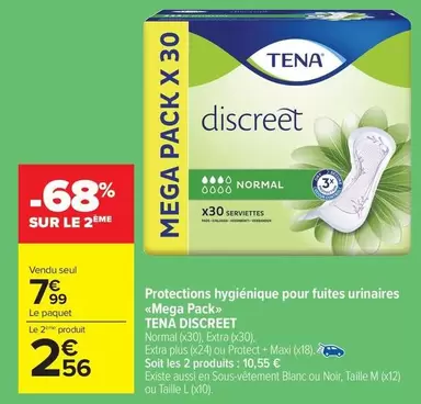 Tena - Discreet offre à 7,99€ sur Carrefour Market